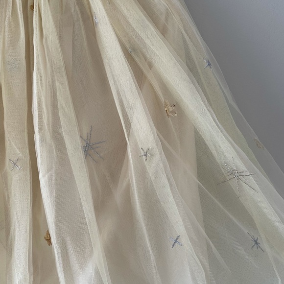 V-Neck Button Shirt + Sequin Tulle Skirt Set - Picture 6 of 7